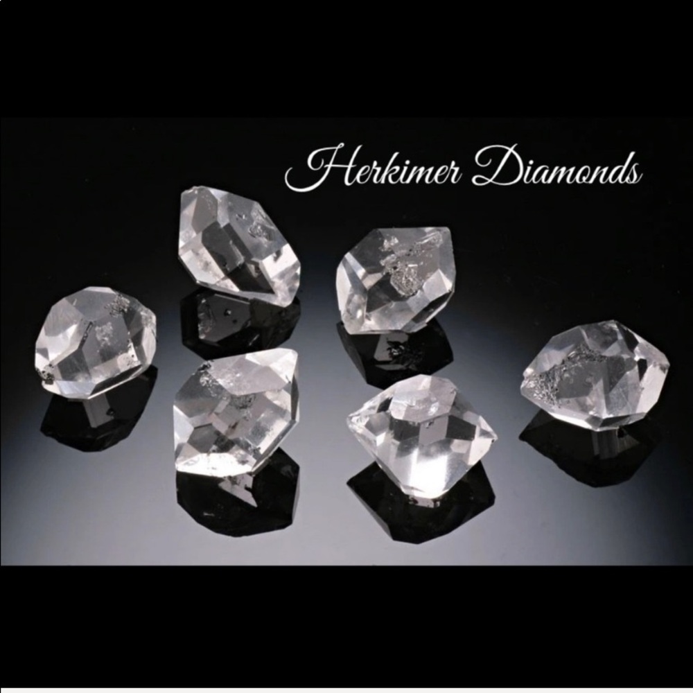 Fairy necklace earrings .Genuine Herkimer diamonds (4) crystal fairy silver set - Picture 7 of 14